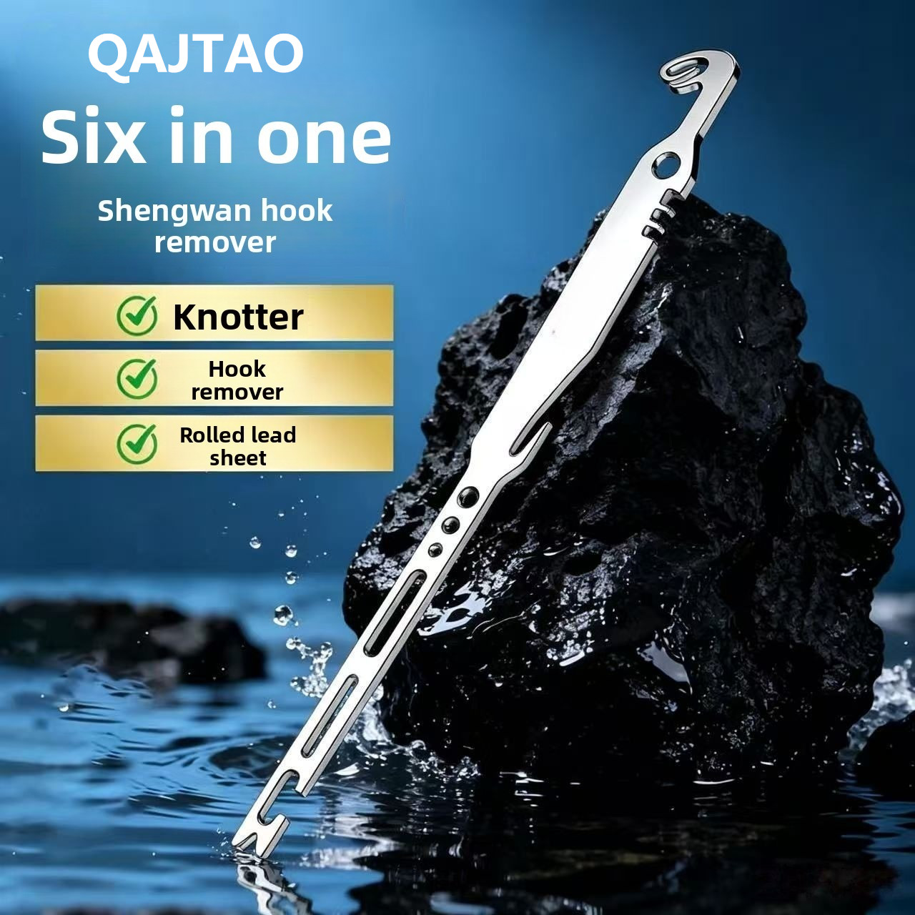 Fishing Hook Sharpener - QAJTAO 4피스 6-in-1 스테인리스 스틸 낚싯바늘