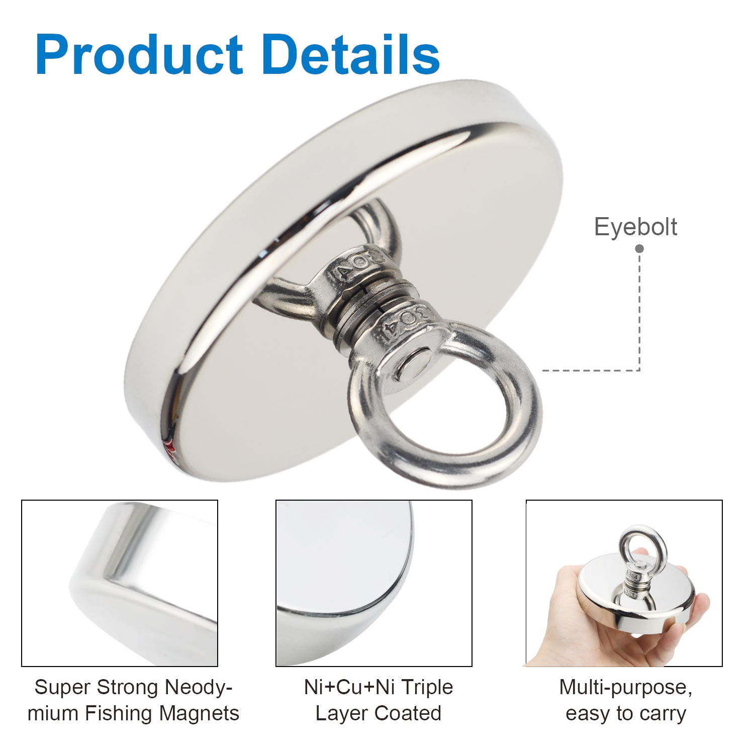 D90 풀 맥스 350kg 초강력 네오디뮴 낚시 자석  - Fishing Hook Stainless Steel 리뷰 및 가격