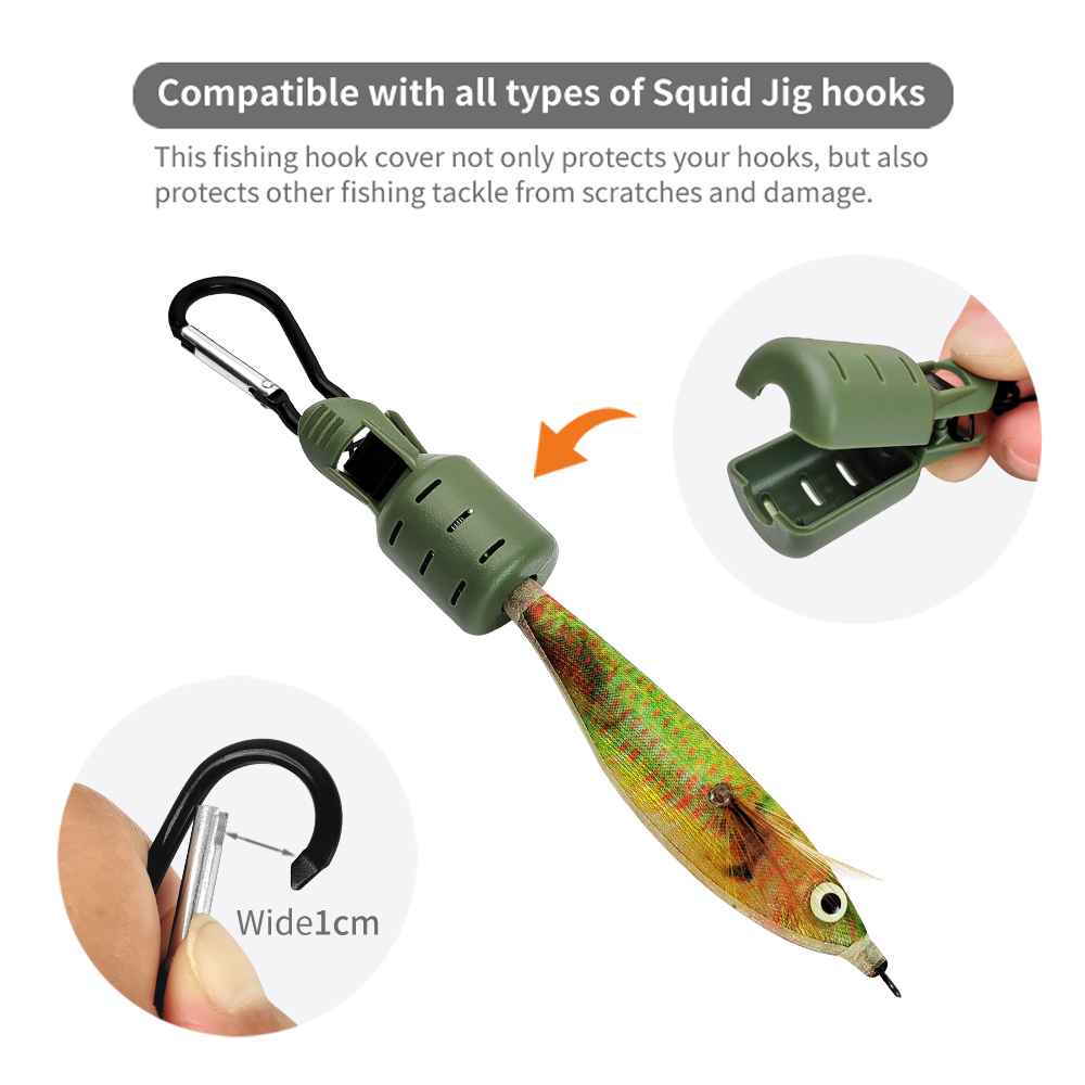 스퀴드 지그 훅 커버 내구성 있는 PP 소재 우드 슈림 - Fishing Hook Size 리뷰 및 가격